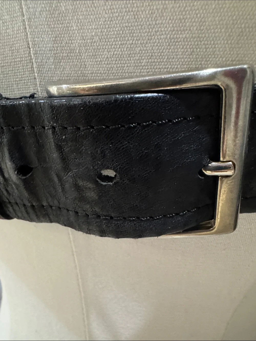 Classic Black Leather Men's Belt-made in Italy